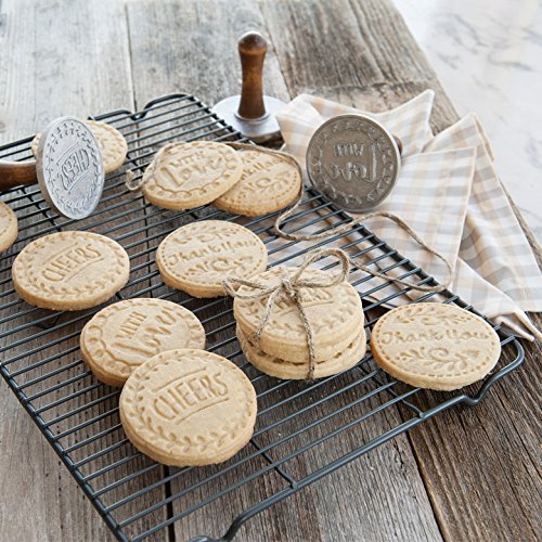 Foto 8 pulgar | Sellos para Galletas Nordic Ware Greetings de Aluminio Fundido Con Madera - Venta Internacional