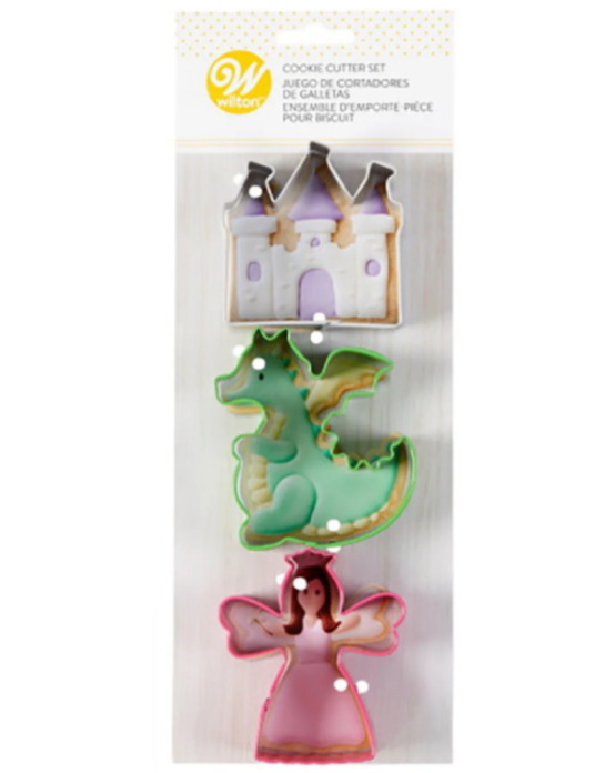 Wilton Juego Cortadores Castillo Dragón Princesa 3 Pz
