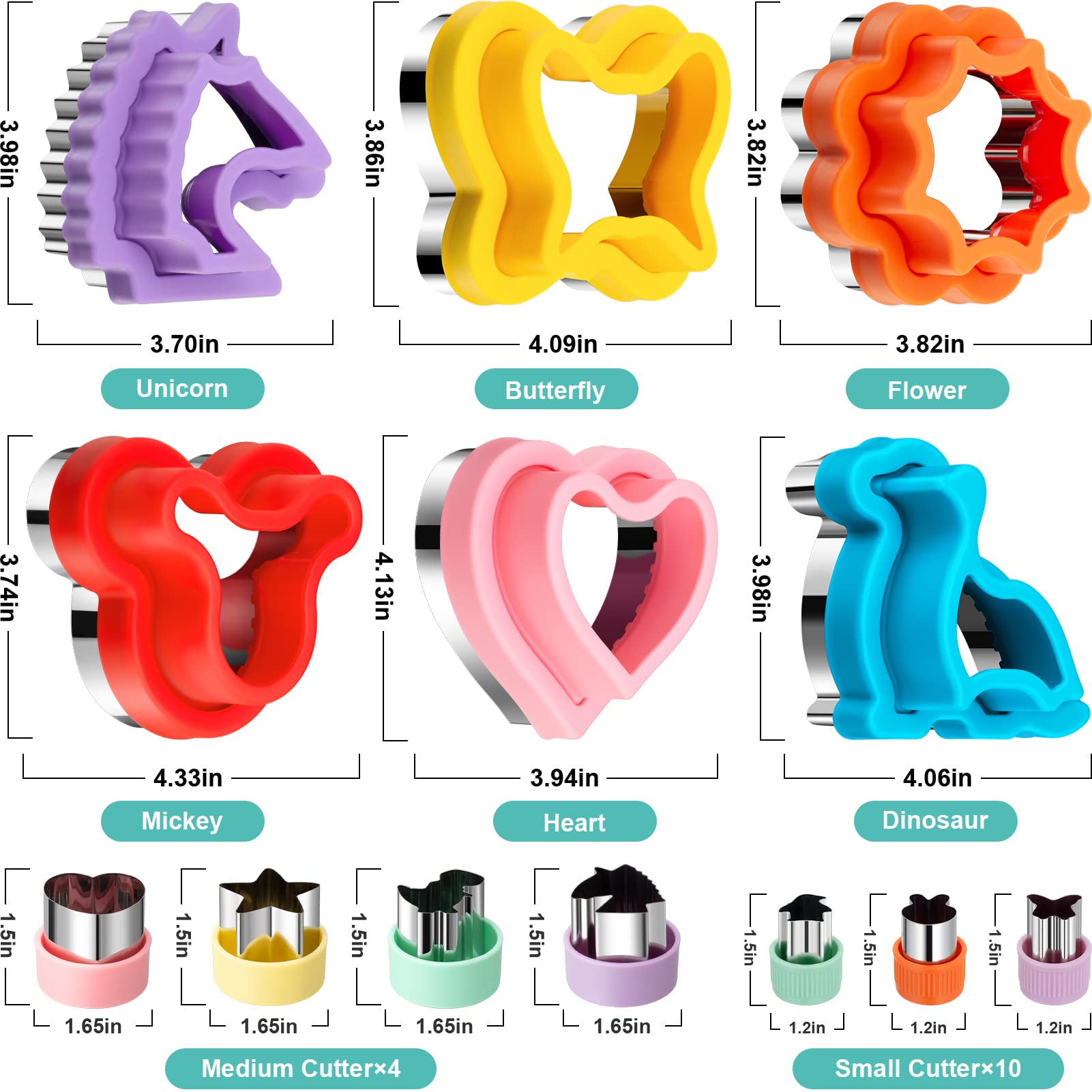 Foto 3 pulgar | Set De Cortador Y Sellador De Sándwiches Tiblue, 48 Piezas, Para Niños, Con Formas - Venta Internacional.