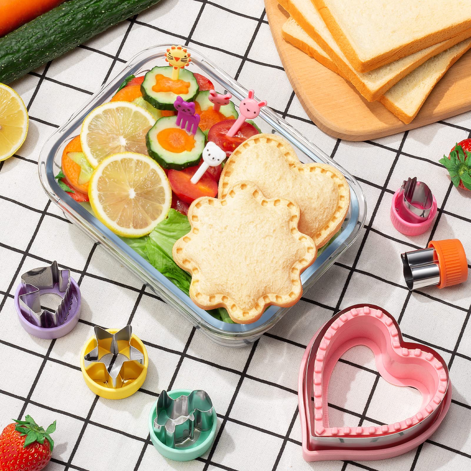 Foto 4 pulgar | Set De Cortador Y Sellador De Sándwiches Tiblue, 48 Piezas, Para Niños, Con Formas - Venta Internacional.