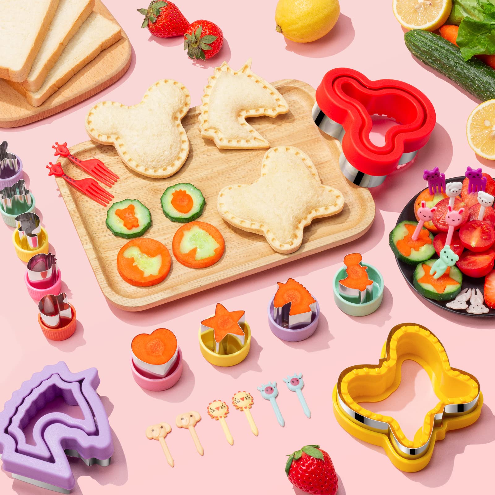 Foto 6 pulgar | Set De Cortador Y Sellador De Sándwiches Tiblue, 48 Piezas, Para Niños, Con Formas - Venta Internacional.
