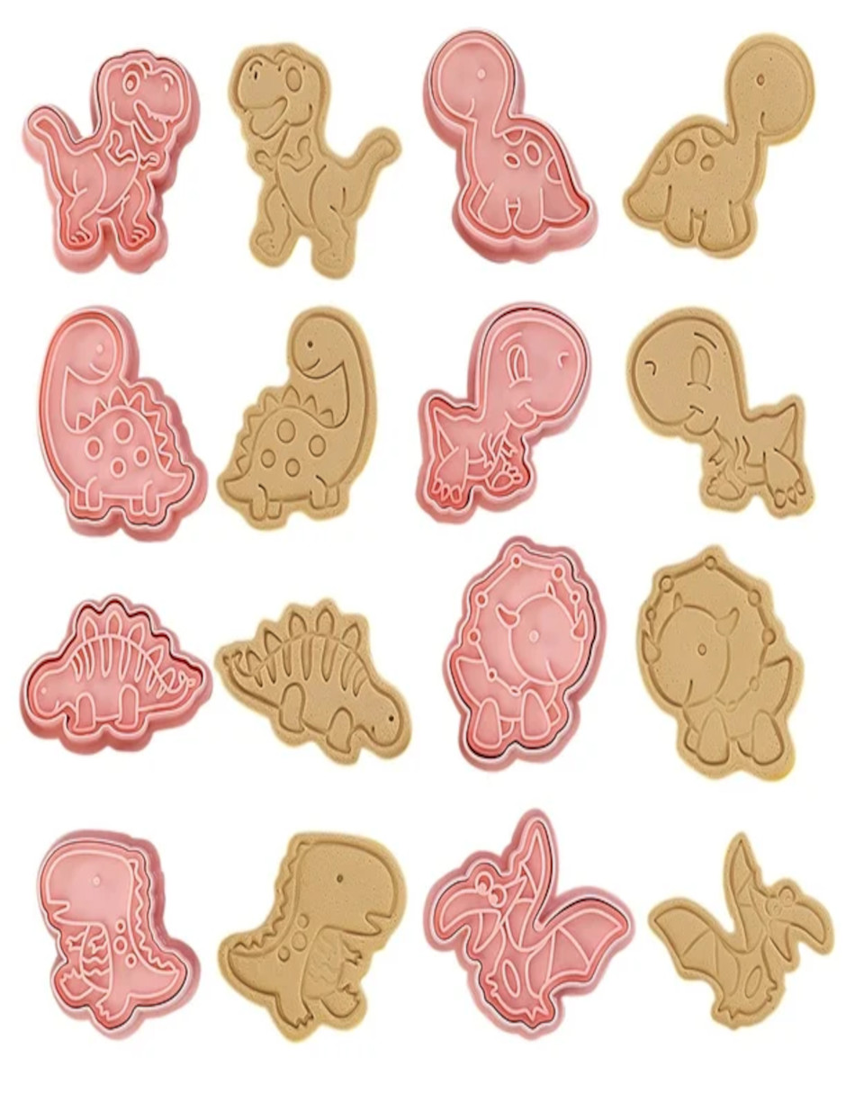Foto 5 pulgar | 8 Pzs Cortadores De Galletas Dinosaurios + Termo Güish Gratis