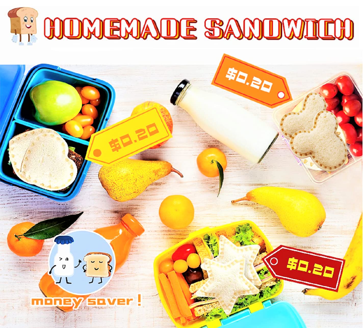 Foto 4 pulgar | Juego de Cortador y Sellador de Sándwiches Uncrustables Maker Banic 12 Piezas - Venta Internacional