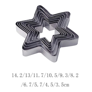 Foto 4 | Juego De Cortadores De Galletas Kalaien En Forma De Estrella De Acero Inoxidable 10 Unidades - Venta Internacional.