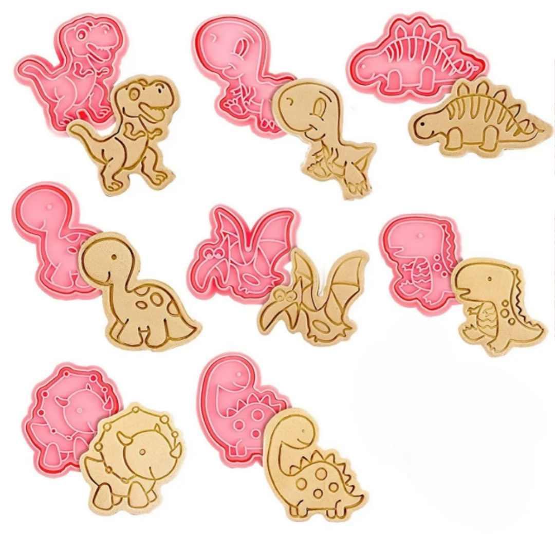 Foto 2 pulgar | Xtellar Set De 8 Cortadores De Galletas Con Forma De Dinosaurio
