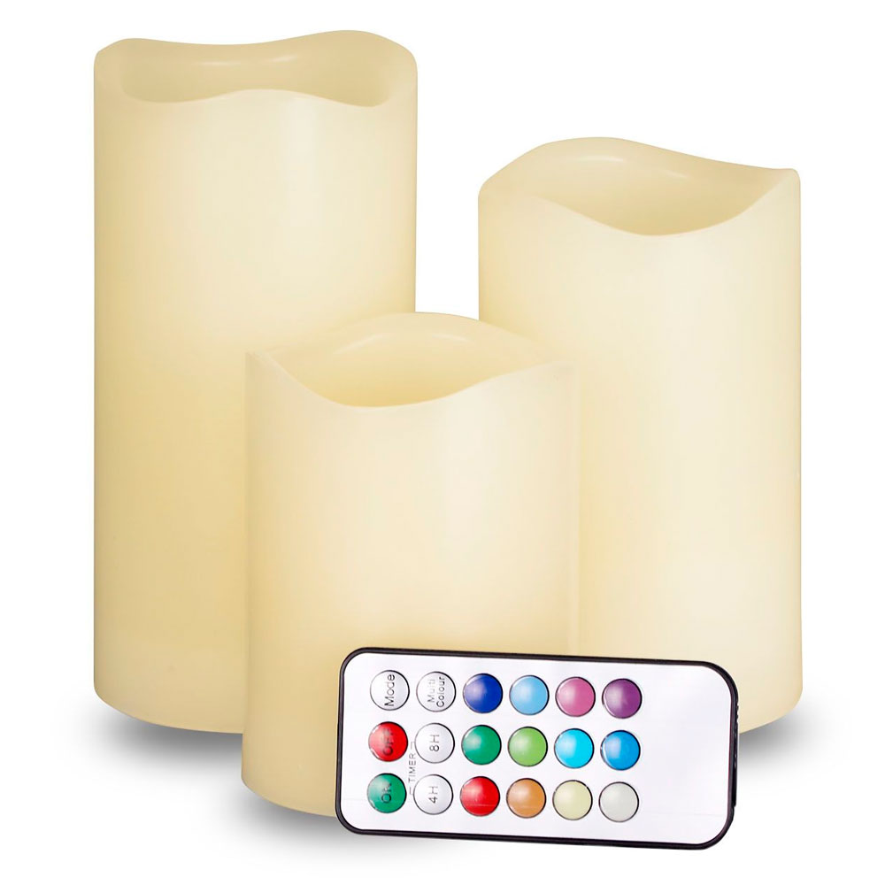 Velas LED Iliosinnova con parafina Aroma Vainilla color Amarillo