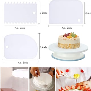 Foto 2 | Juego De Herramientas Para Hornear Tartas Para Decoración, 6 Piezas, Giratorias De 11 Pulgadas - Venta Internacional.