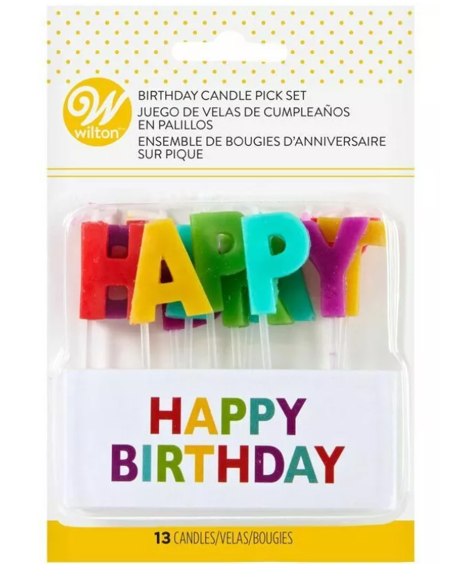 Foto 2 pulgar | Wilton Velas Mensaje Happy Birthday