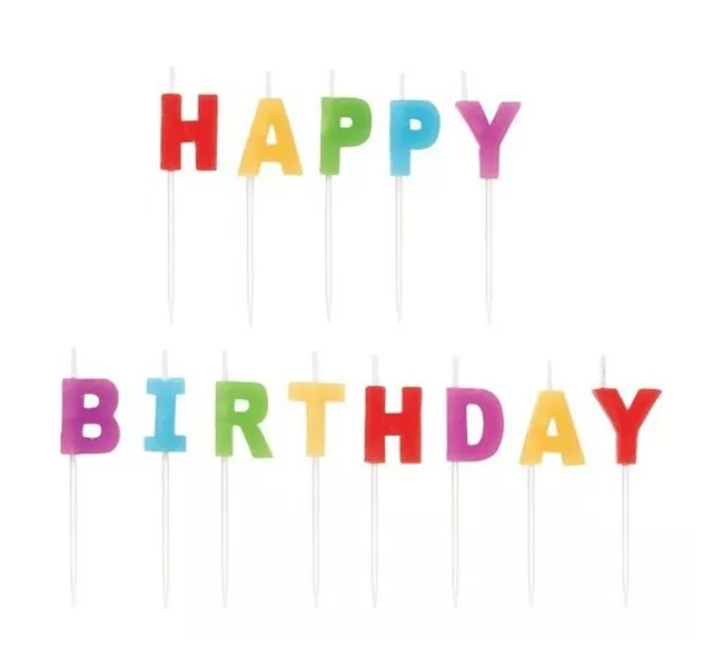 Foto 3 pulgar | Wilton Velas Mensaje Happy Birthday