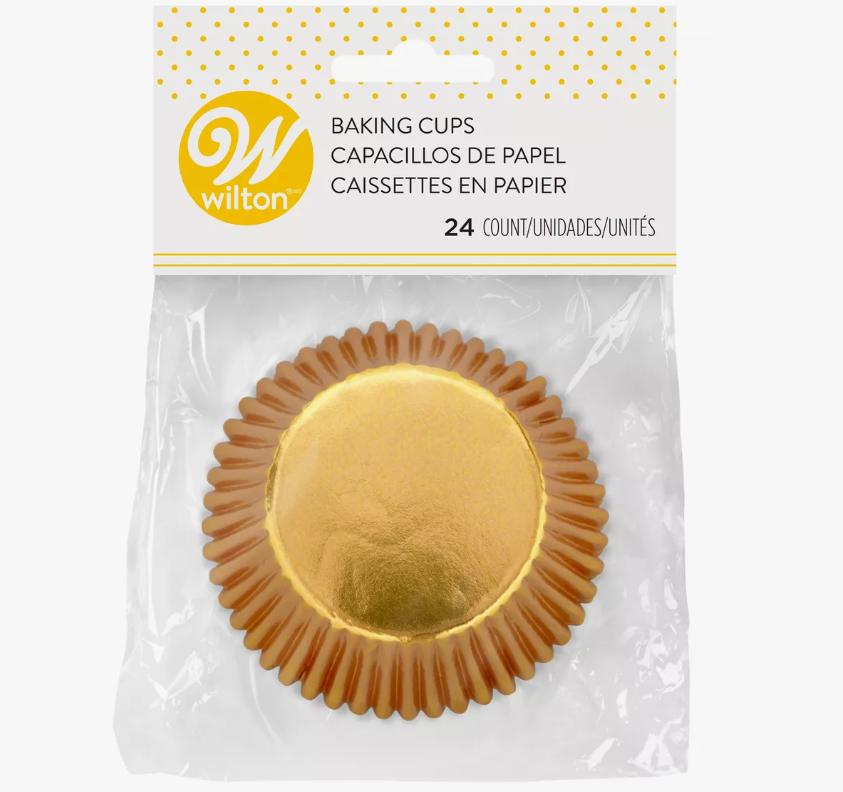 Wilton Capacillo Estándar Dorado 24 Pz