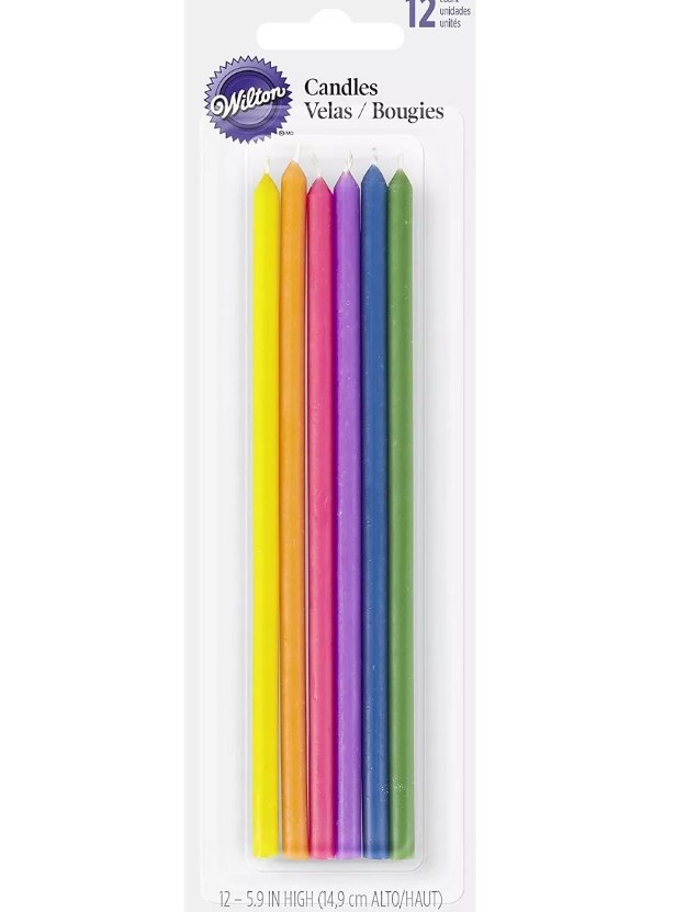 Foto 2 pulgar | Wilton Vela Larga Multicolor 14.4 Cm.  12 Pz