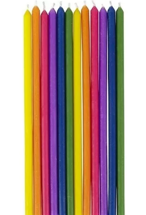 Foto 3 pulgar | Wilton Vela Larga Multicolor 14.4 Cm.  12 Pz