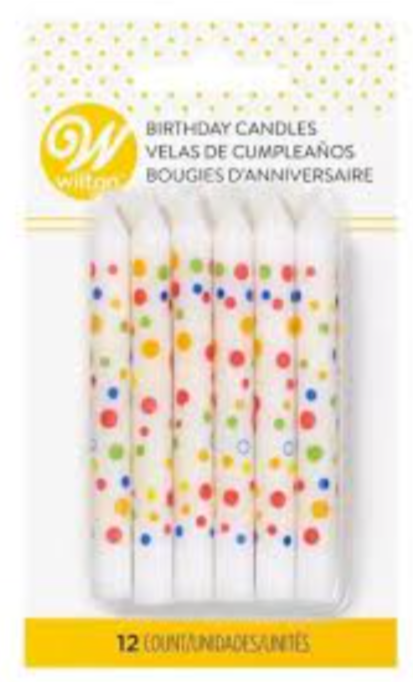 Foto 3 pulgar | Wilton Velas Blancas Con Colores 12 Pz