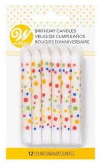 Foto 2 | Wilton Velas Blancas Con Colores 12 Pz