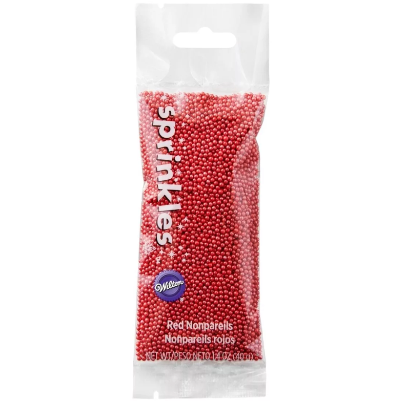 Foto 2 pulgar | Wilton Sprinkles Esferas Rojas Nonpareils 40 Gr.