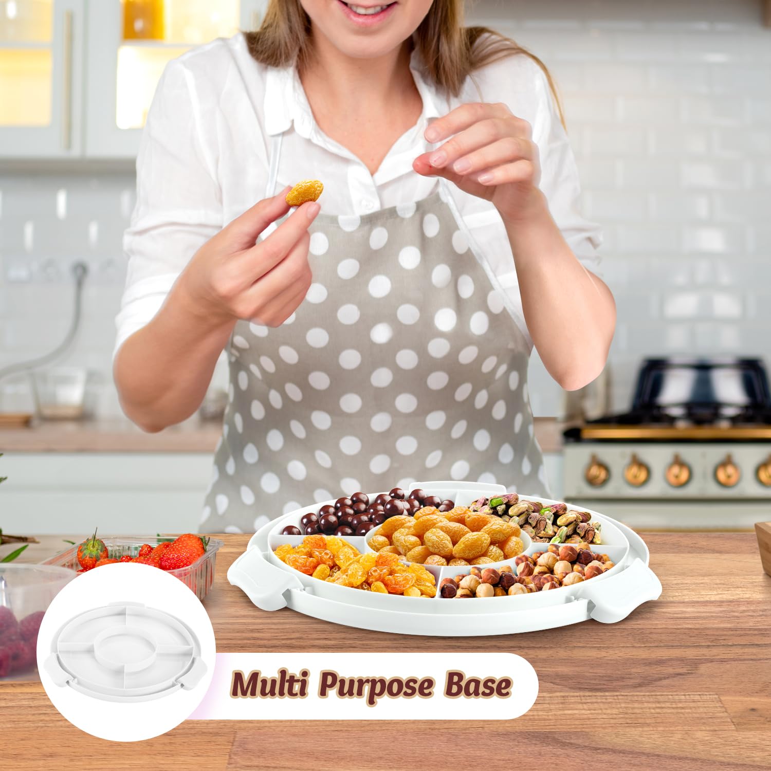 Foto 4 pulgar | Recipiente Para Tartas Ohuhu Para Tartas Con Tapa, Sin Bpa, Para Tartas De 10 Pulgadas - Venta Internacional.