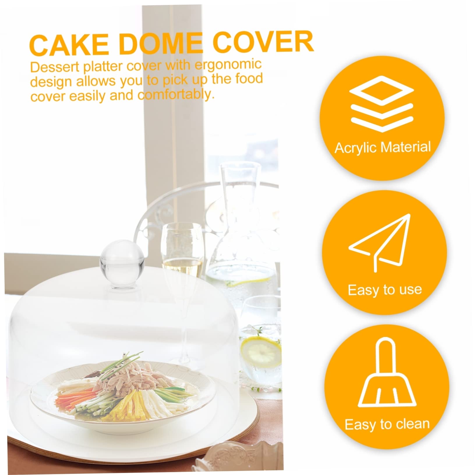 Foto 6 pulgar | Cake Dome Feltechelectr Acrílico Transparente Con Base 16,20 X 16,20 X 12,50 Cm - Venta Internacional.