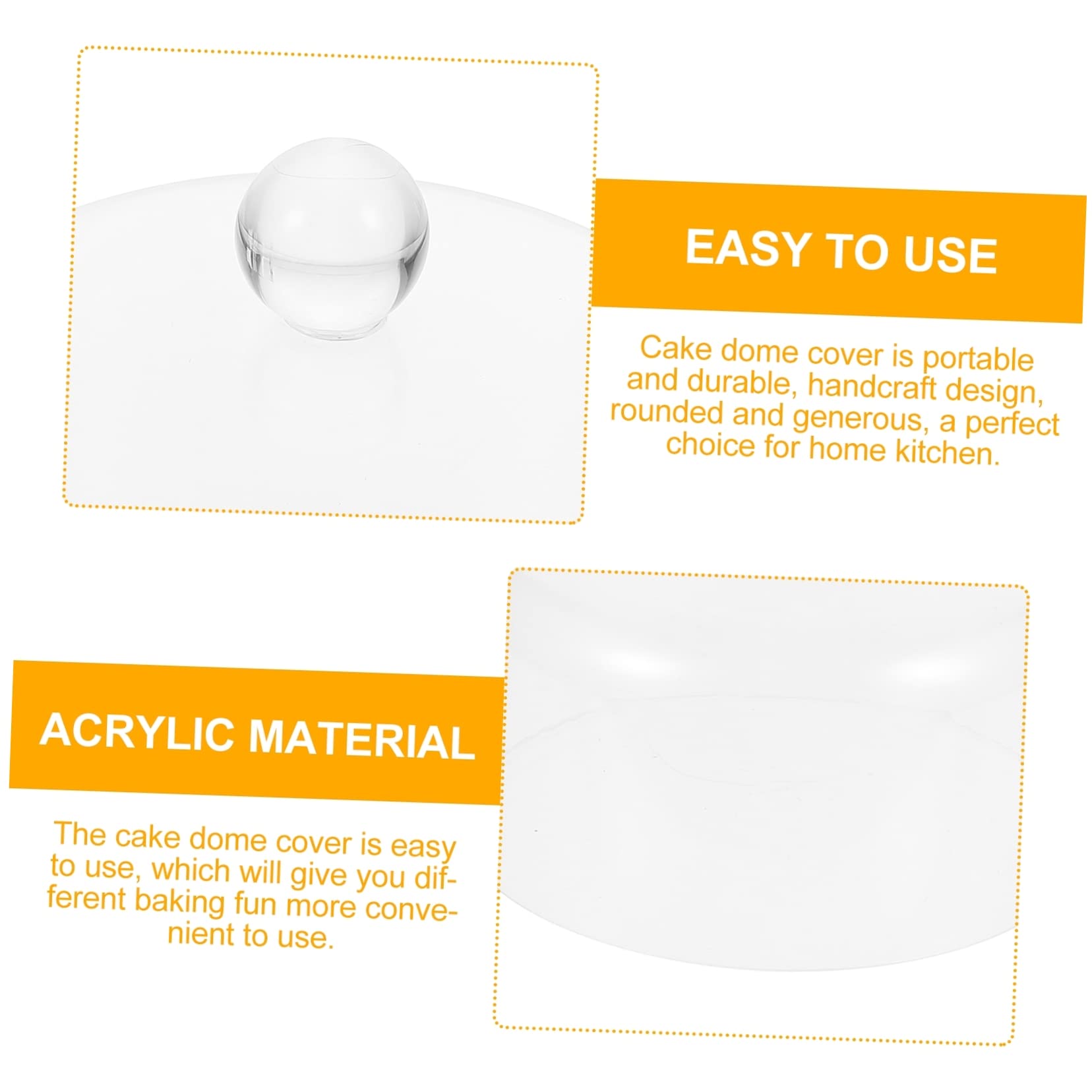Foto 6 | Cake Dome Feltechelectr Acrílico Transparente Con Base 16,20 X 16,20 X 12,50 Cm - Venta Internacional.