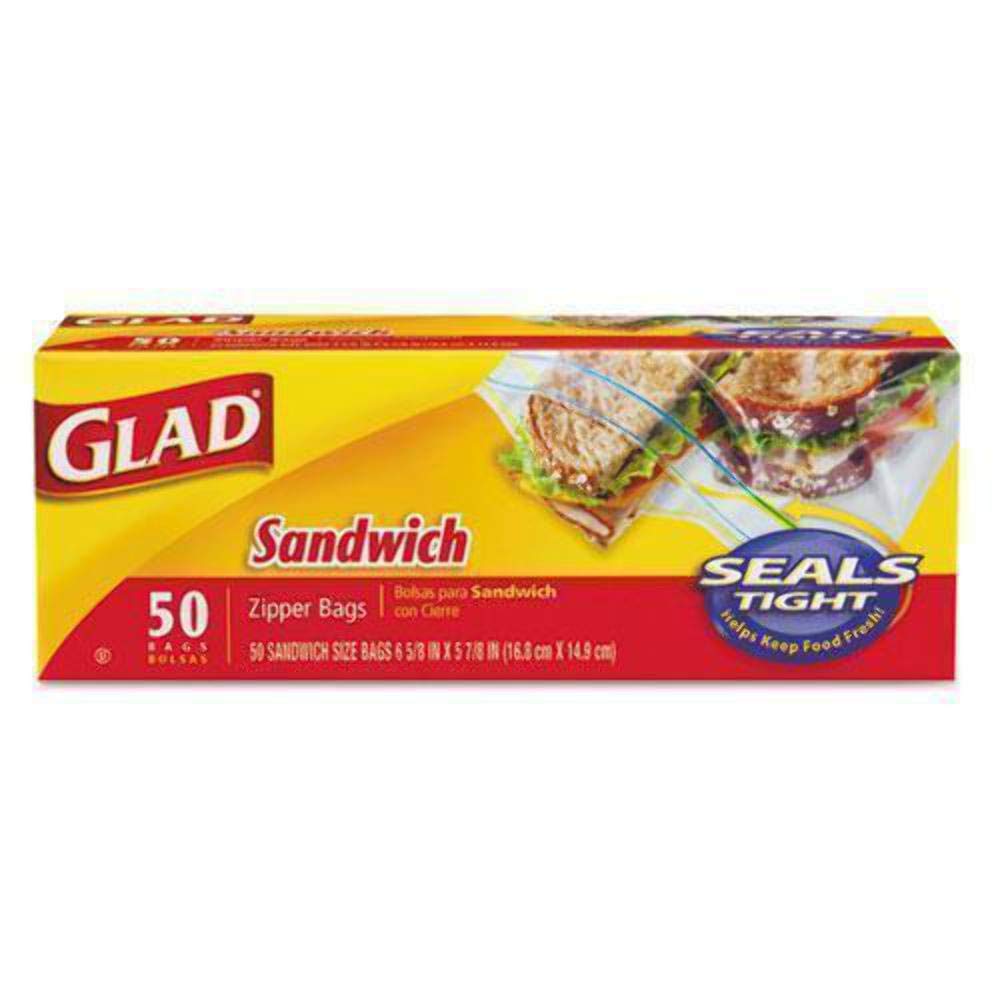 Foto 2 pulgar | Bolsas De Plástico Con Cierre Glad Sandwich 50 Bolsas - Venta Internacional.