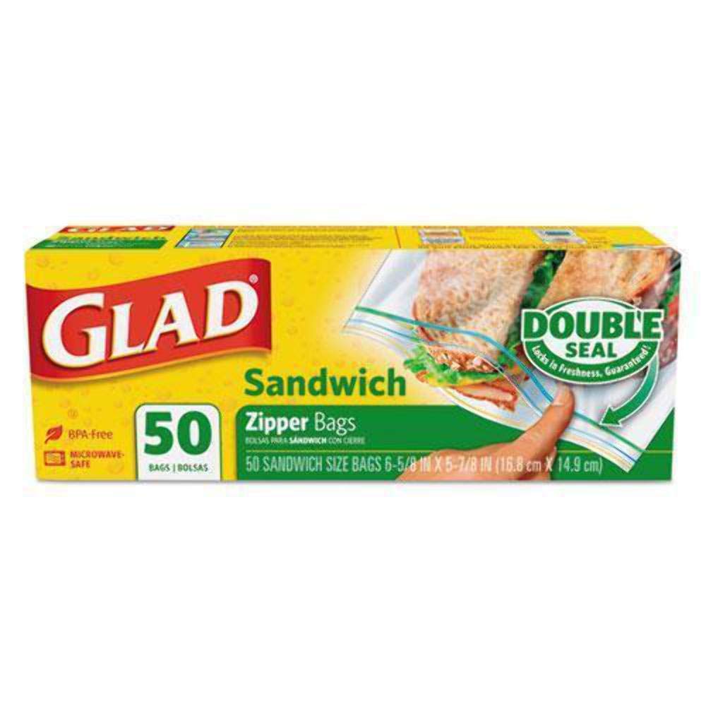 Foto 6 pulgar | Bolsas De Plástico Con Cierre Glad Sandwich 50 Bolsas - Venta Internacional.