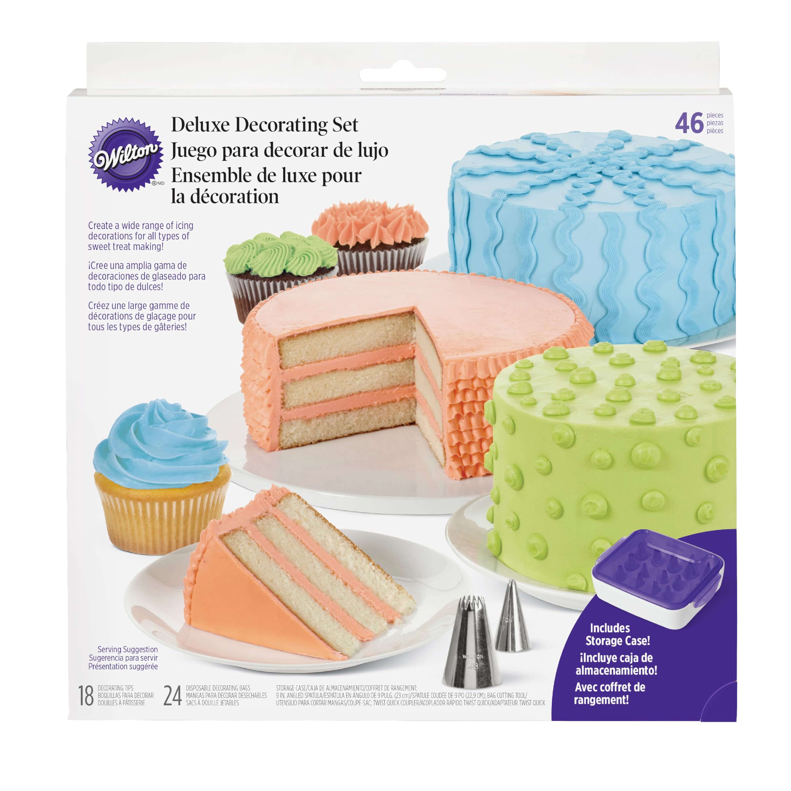 Foto 1 | Kit De Suministros Para Decoración De Tartas Wilton, 46 Piezas, Con Estuche De Almacenamiento - Venta Internacional.