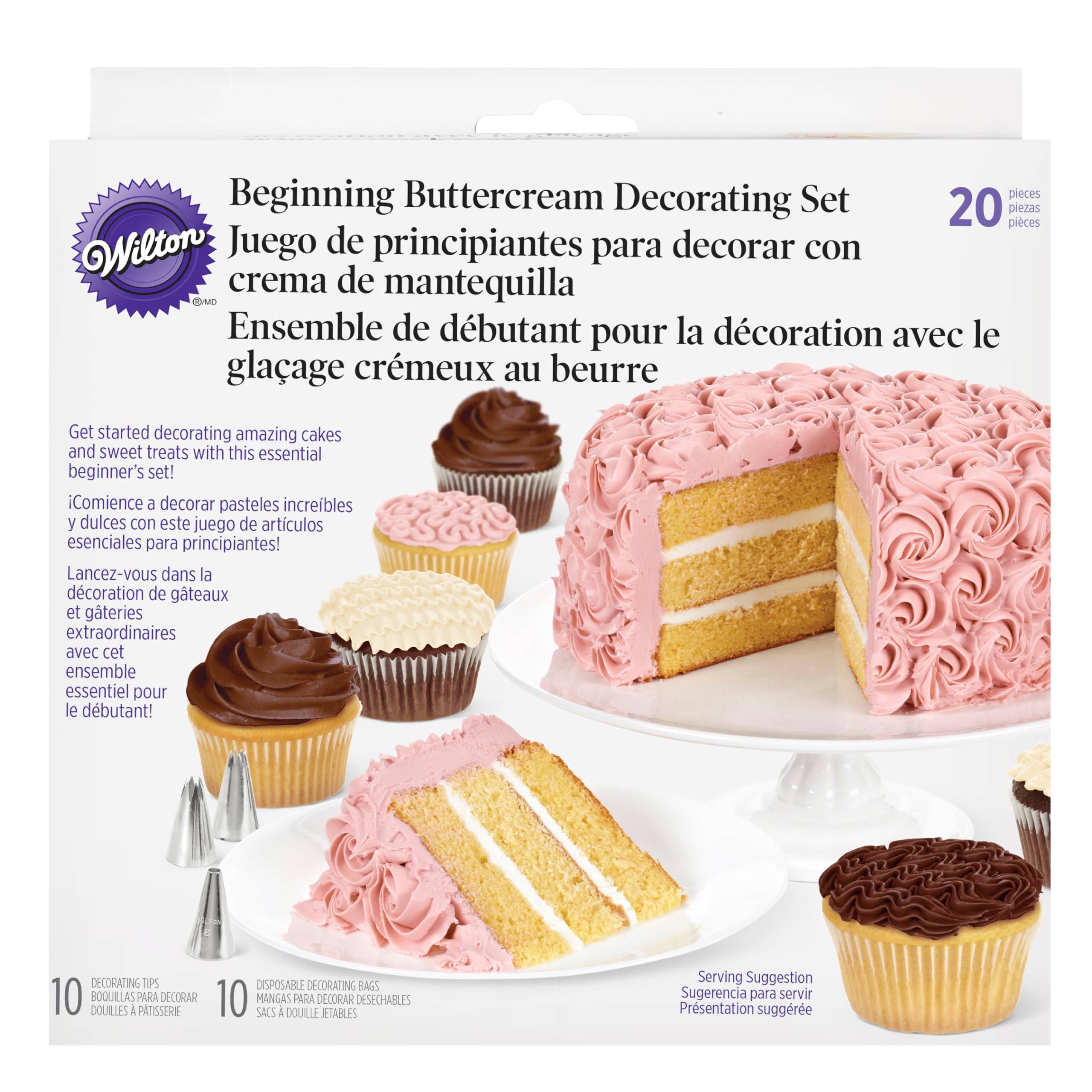 Foto 2 pulgar | Kit De Decoración De Tartas Wilton Beginning Buttercream, 20 Piezas - Venta Internacional.