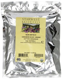 Foto 1 | Cardamomo Decorticado Orgánico Spice Starwest Botanicals 454 G - Venta Internacional.