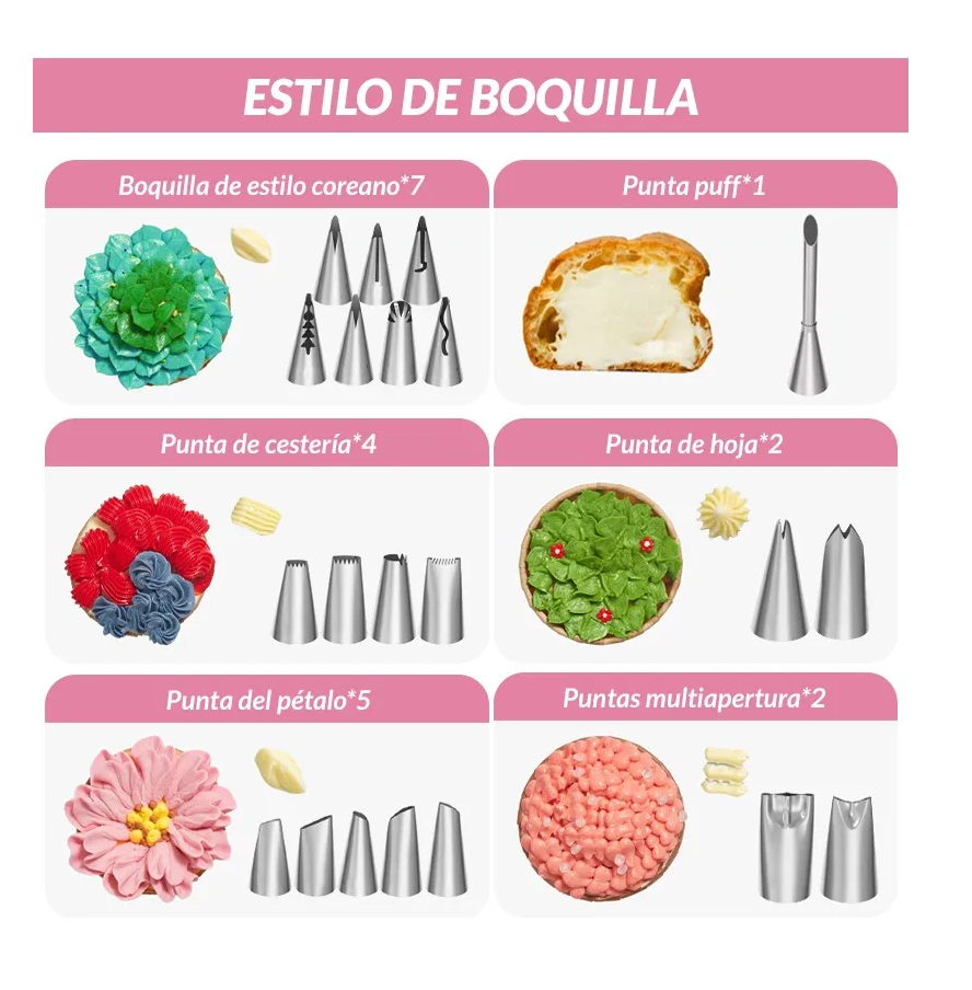 Foto 3 pulgar | Kit De Reposteria Completo Con Espatula Y Base Gira 202 Pzas