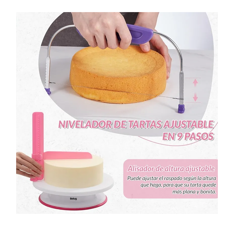 Foto 5 pulgar | Kit De Reposteria Completo Con Espatula Y Base Gira 202 Pzas
