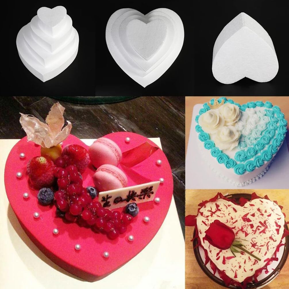 Foto 5 pulgar | Chupete De Espuma Para Tartas Stobaza Con Forma De Corazón  30 X 25 X 5 Cm - Venta Internacional.