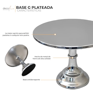 Foto 4 | Exhibidor de Pastel Decoluxe Base G Plateado