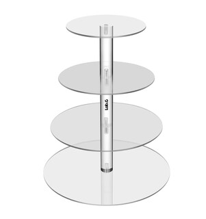 Foto 1 | Soporte para Cupcakes de Postre Acrílico 4 Niveles con Led Redondo Transparente