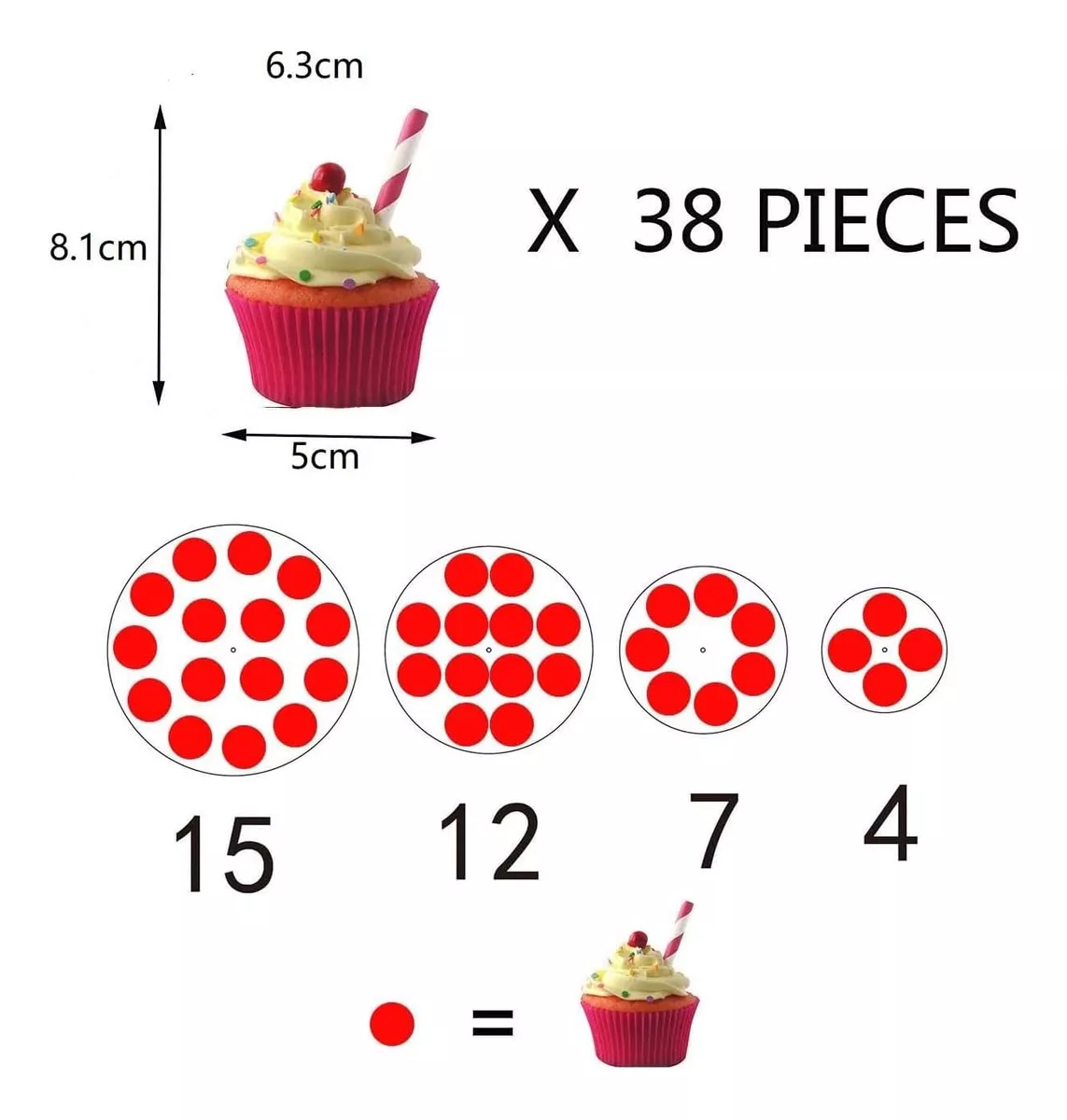 Foto 6 | Soporte para Cupcakes de Postre Acrílico de 4 Niveles con Luces LED