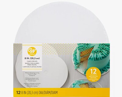 Foto 1 | Wilton Base De Cartón Para Pastel 20.3 Cm. 12 Pz.