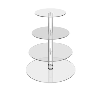Foto 1 | Soporte Para Cupcakes De Postre Belug, Acrílico 4 Niveles Con Led Redondo Transparente