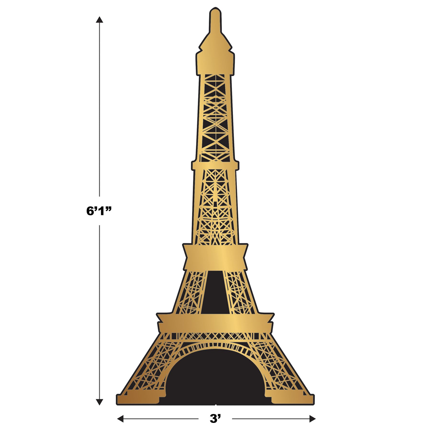 Foto 3 pulgar | Soporte Fotográfico De Pie Con Forma De Torre Eiffel De Cartón, 185 Cm - Venta Internacional.