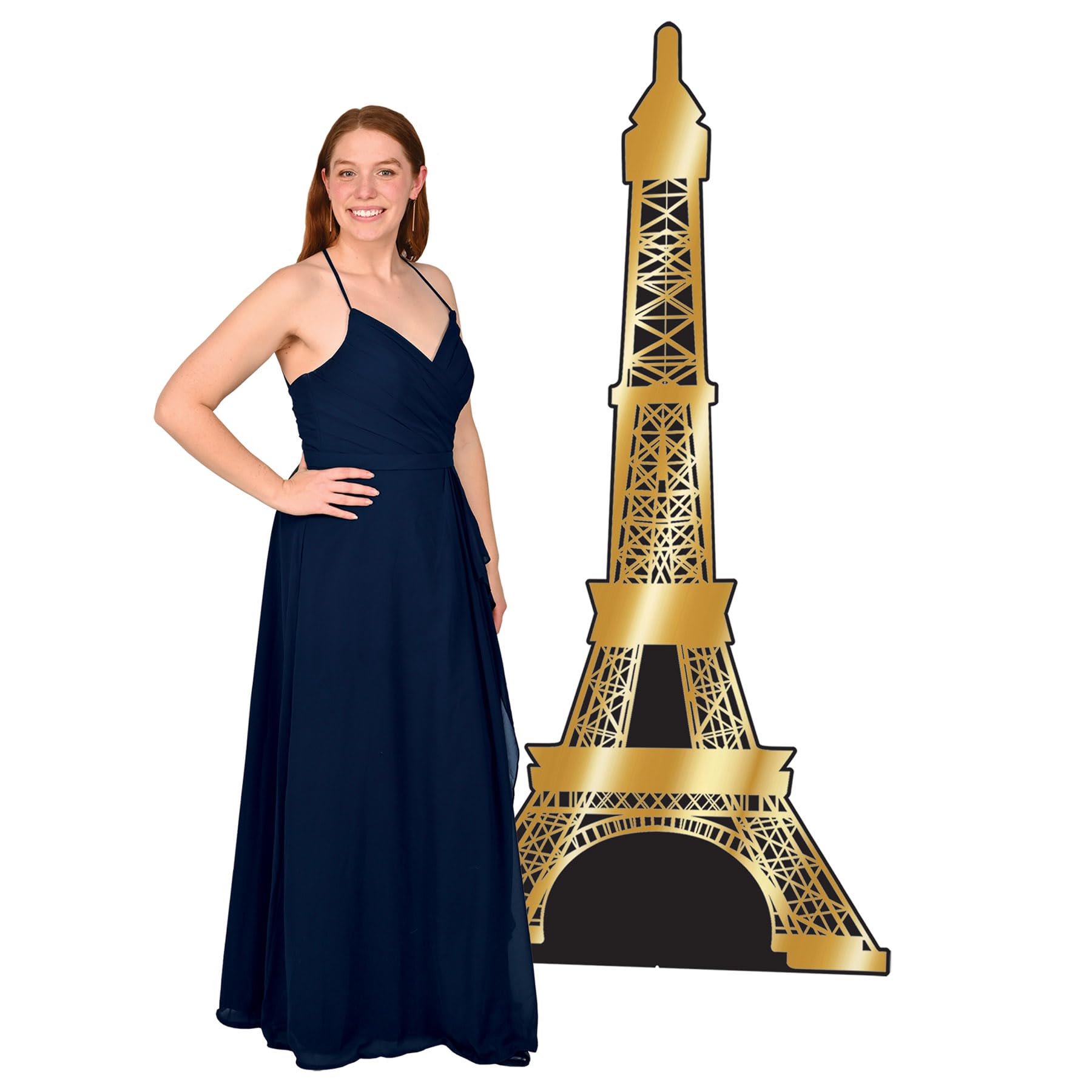 Foto 5 pulgar | Soporte Fotográfico De Pie Con Forma De Torre Eiffel De Cartón, 185 Cm - Venta Internacional.