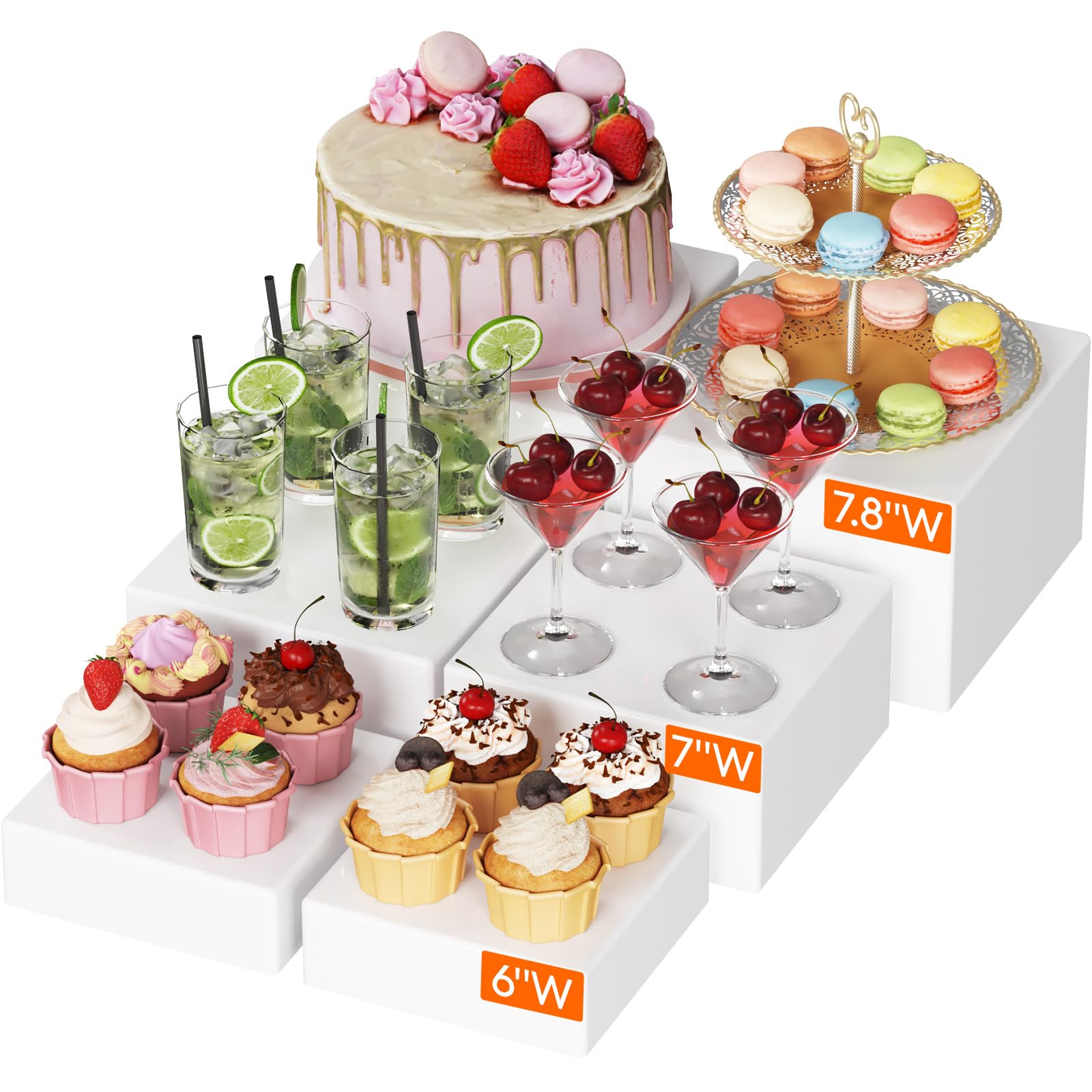 Foto 2 pulgar | Elevadores Y Soportes Para Buffet Lifewit, 6 Unidades, Cajas Cúbicas Blancas - Venta Internacional.