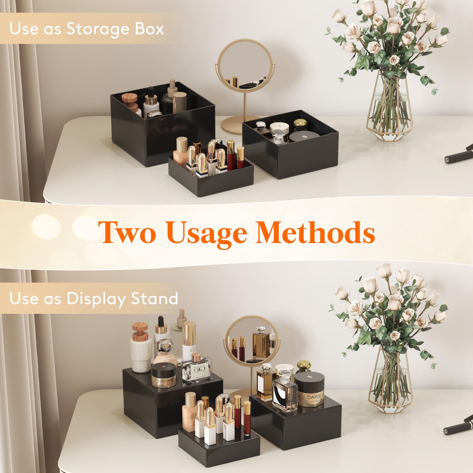 Foto 4 | Elevadores Y Soportes Para Buffet Lifewit, Cajas Cúbicas Negras, 6 Unidades - Venta Internacional.