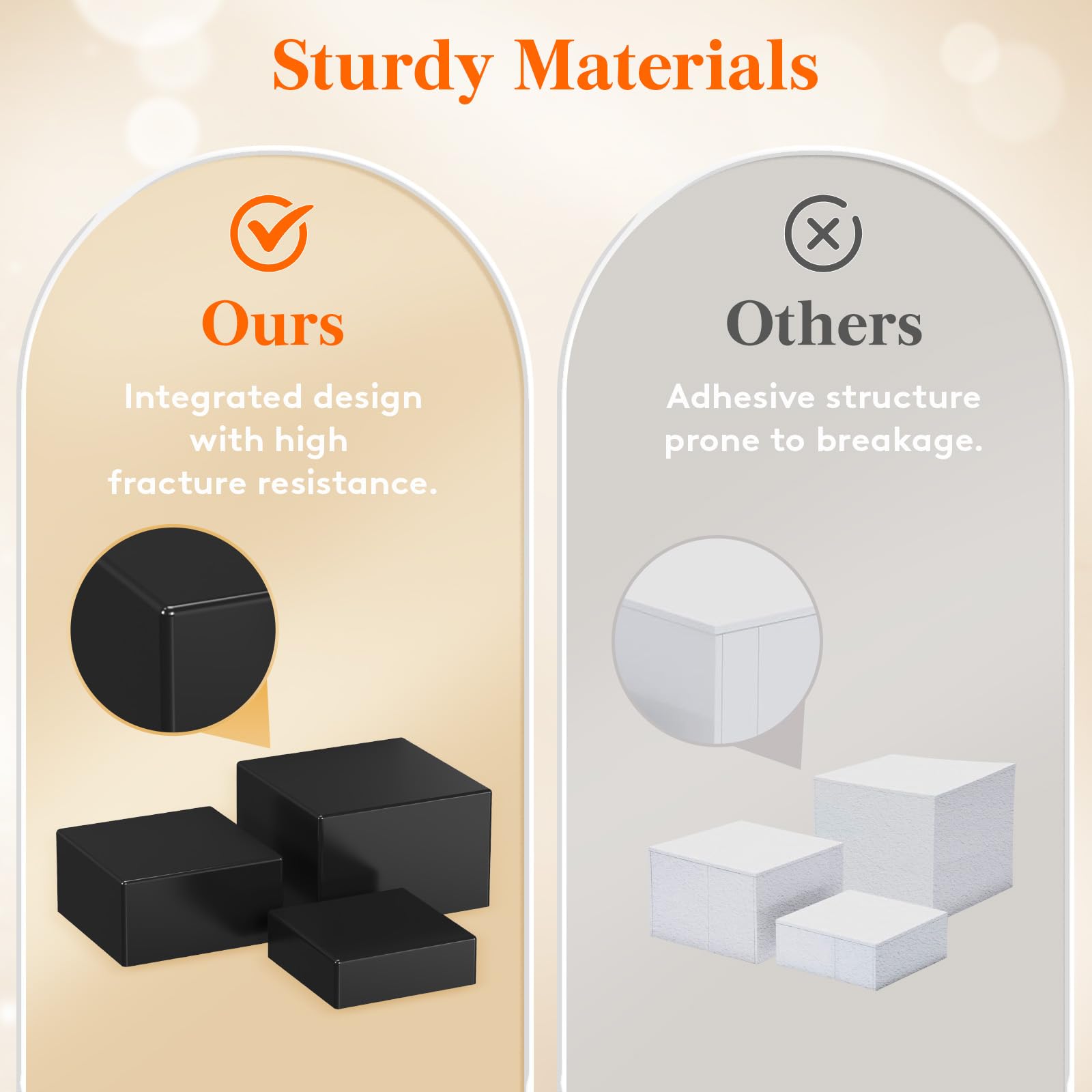 Foto 5 | Elevadores Y Soportes Para Buffet Lifewit, Cajas Cúbicas Negras, 6 Unidades - Venta Internacional.