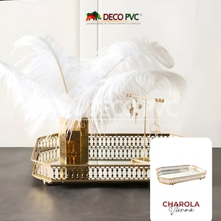 Foto 1 | Charola Decorativa Dorada Con Espejo Decoluxe Bandeja Vienna