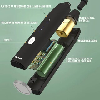 Foto 3 | Batidor Eléctrico Lab.g 3 Velocidades Recargable Negro
