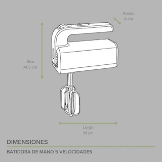 Foto 2 | Batidora Manual Eléctrica 5 Velocidades