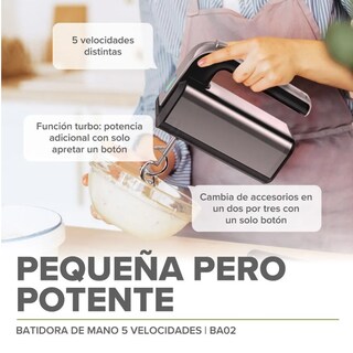 Foto 4 | Batidora Manual Eléctrica 5 Velocidades