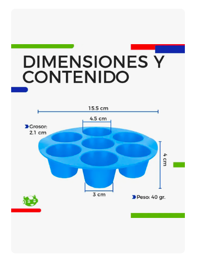 Foto 2 | Molde De Silicón Xtellar Para Hornear Cupcakes O Muffins Slim