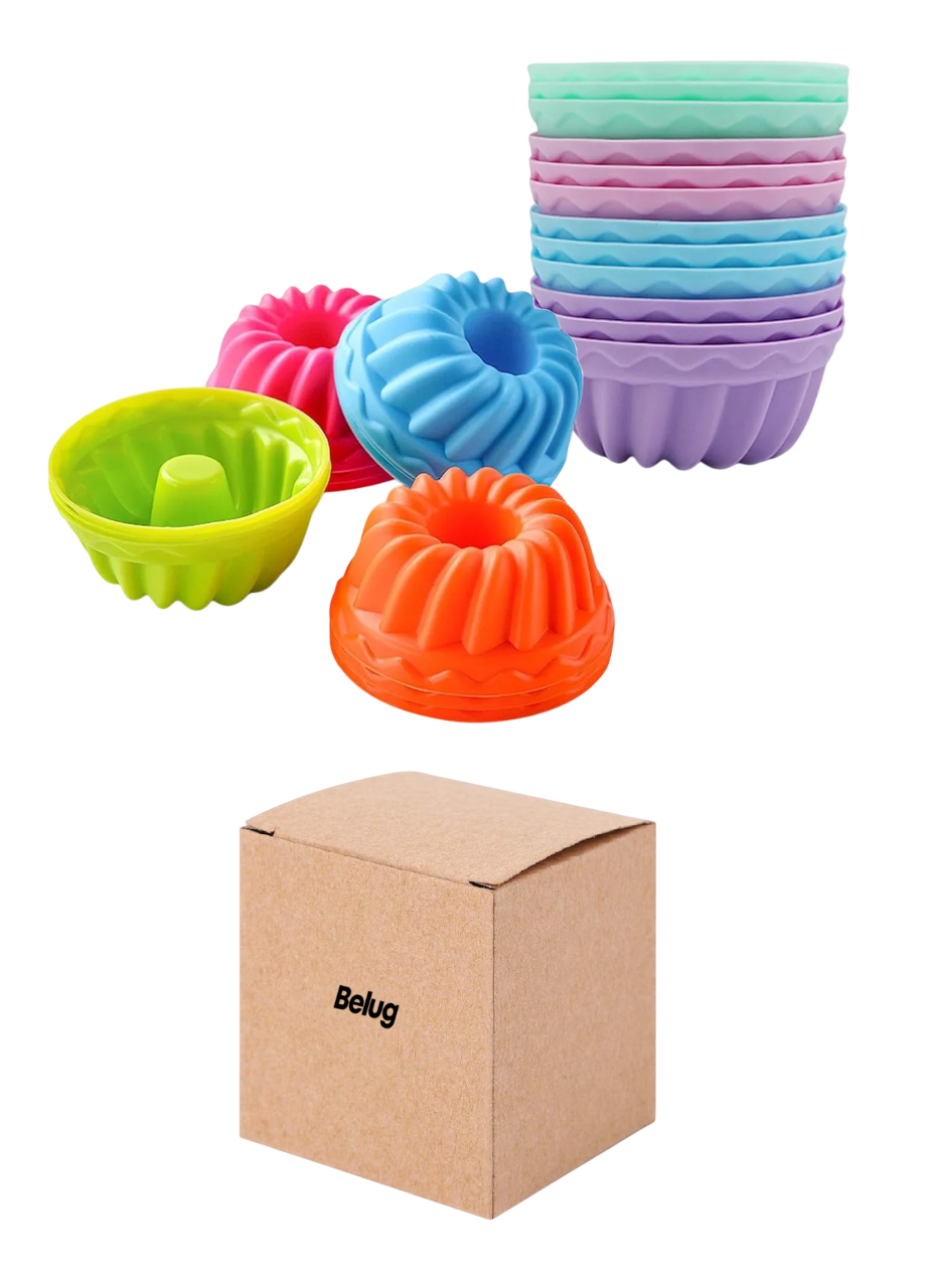 Foto 1 | 24 Pcs Molde Rosca Silicona Capacillo Gelatina Repostería Multicolor