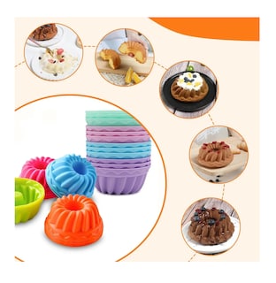 Foto 2 | 24 Pcs Molde Rosca Silicona Capacillo Gelatina Repostería Multicolor