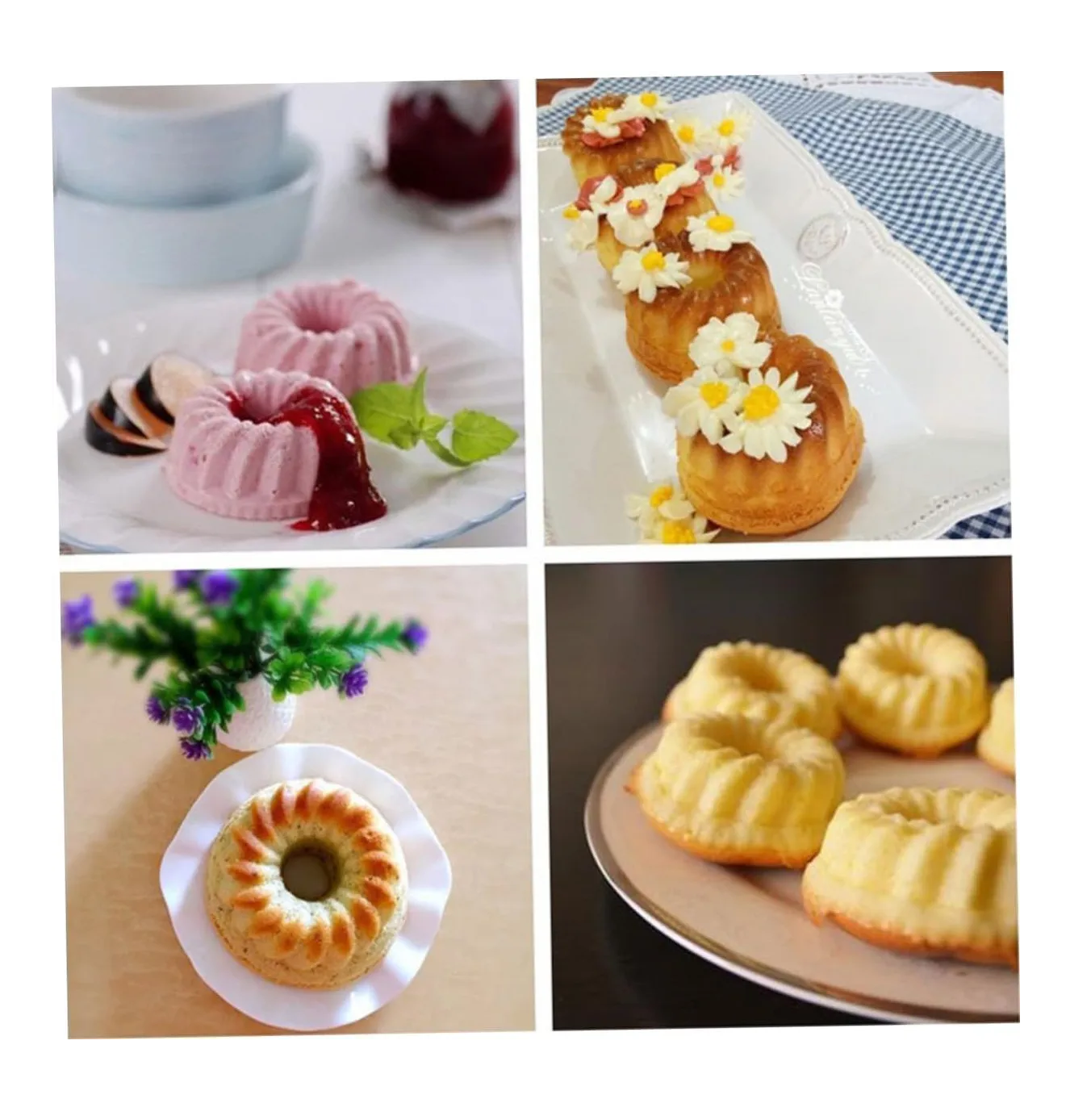 Foto 6 pulgar | 24 Pcs Molde Rosca Silicona Capacillo Gelatina Repostería Multicolor