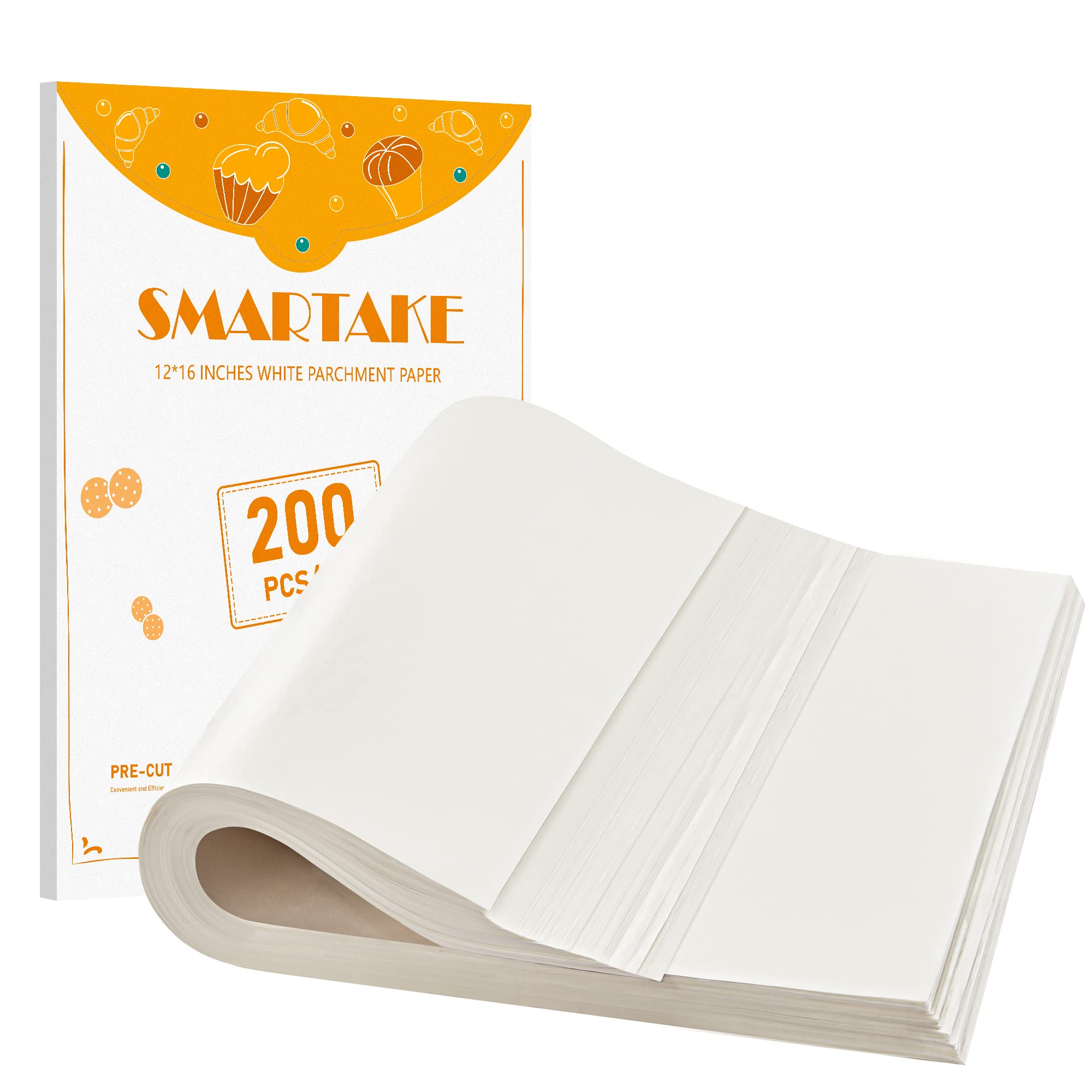 Foto 1 | Bandejas Para Hornear De Papel Pergamino Smartake, 200 Unidades, 30 X 40 Cm, Color Blanco - Venta Internacional.