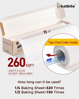 Foto 2 | Rollo de Papel Pergamino Katbite Baking 15 Cm 64 M - Venta Internacional